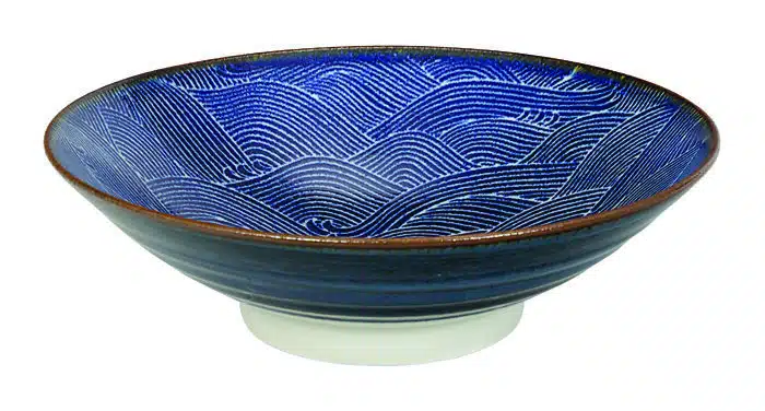 Dark Blue / White Bowl - Seigaiha - 24.5 x 7.5 cm 1400 ml