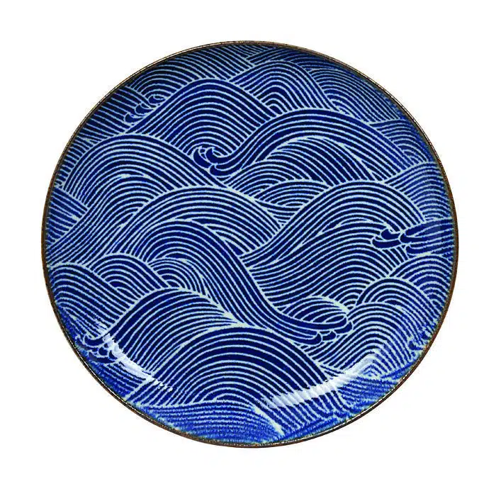 Blue / White Plate Waves - Seigaiha - 21.5 x 3 cm