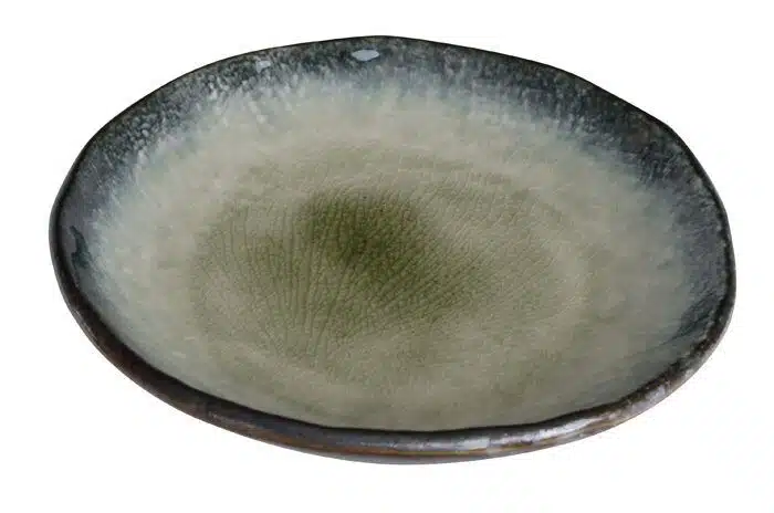 Green plate - Yamasaku - 17.5 x 3.3 cm
