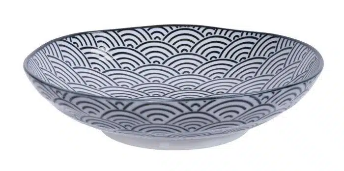Black / White Wave Board - Nippon Black - 21 x 5.2 cm