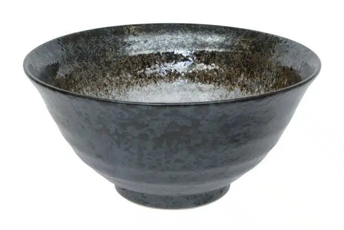 Black / White Bowl - Mino Yaki - 20 x 10cm 1200ml