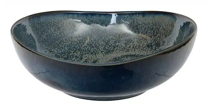 Blue oval bowl - cobalt blue - 16.9 x 16.5 x 6 cm 450 ml