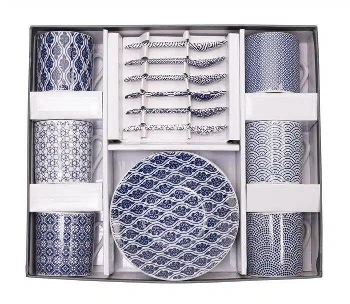 Dark Blue Espresso Set - Nippon Blue - 18-Piece Set - 5 x 5.4 cm 80 ml