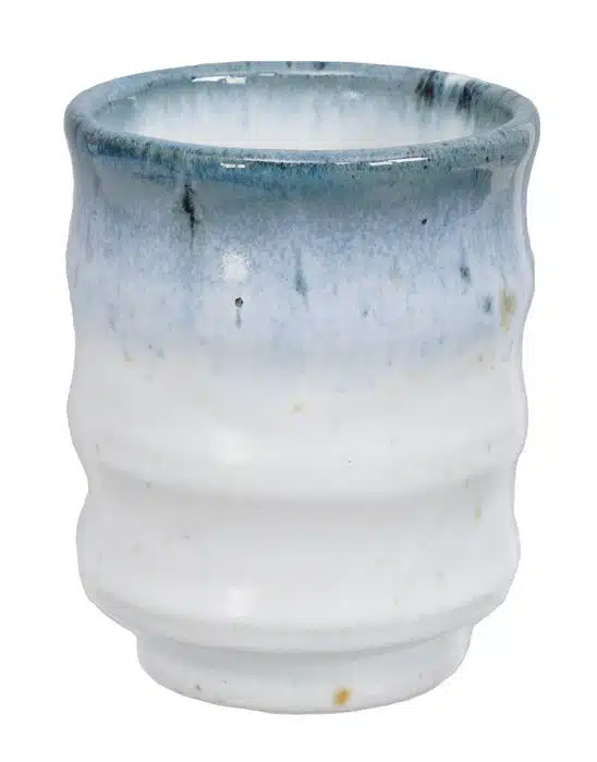 Blue handmade cup - 7 x 9 cm