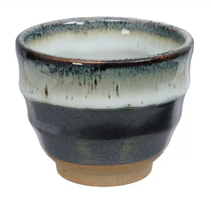 Black handmade cup - 8.5 x 6.9 cm