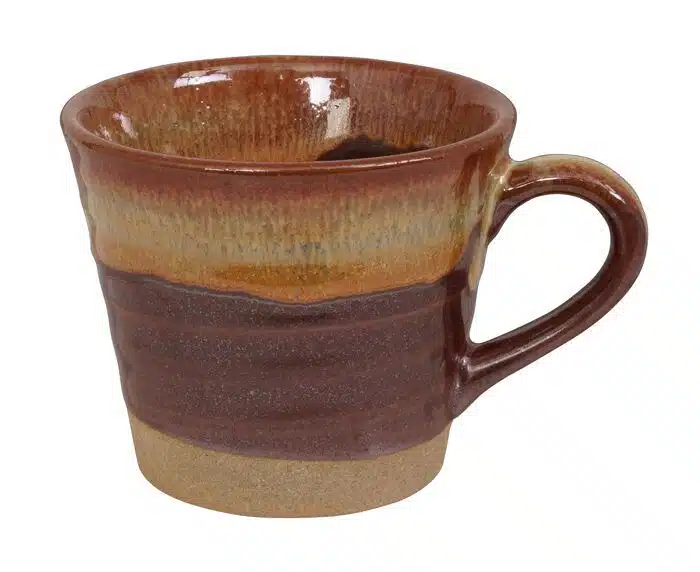 Brown / White Handmade Cup 8.5x7.2cm YW-7130 / G 1/60 (CLC)