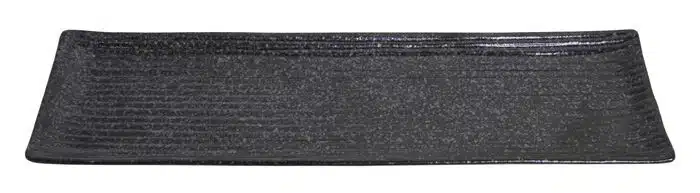 Black rectangular serving plate - Large plates - 33.2 x 10.5 cm