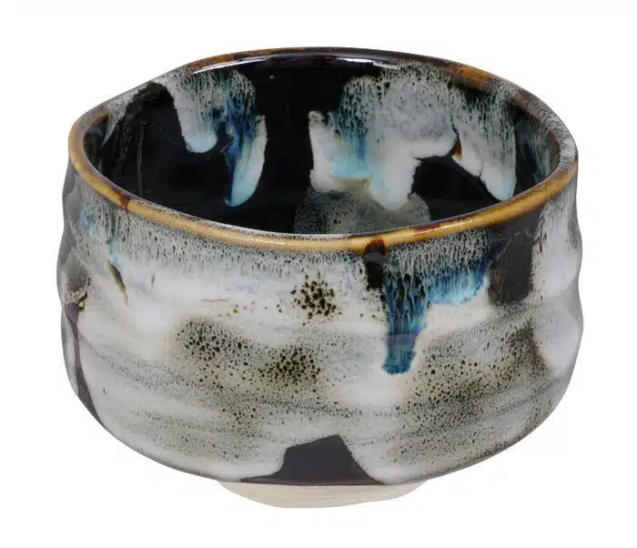 Black / White Handmade bowl - 12 x 8.3 cm