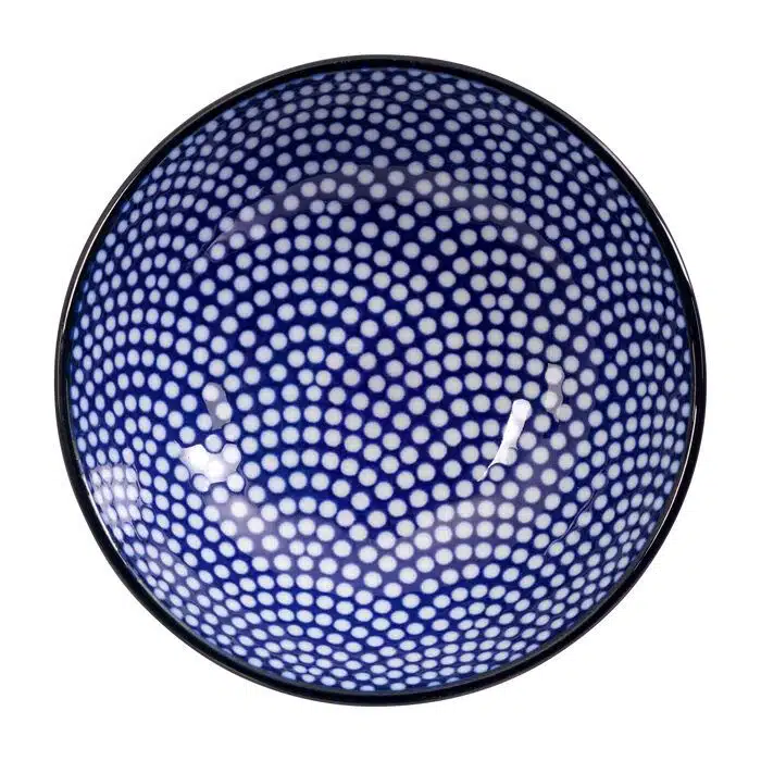 Blue / White Sauce Dish Dots - Nippon Blue - 9,5 x 3 cm