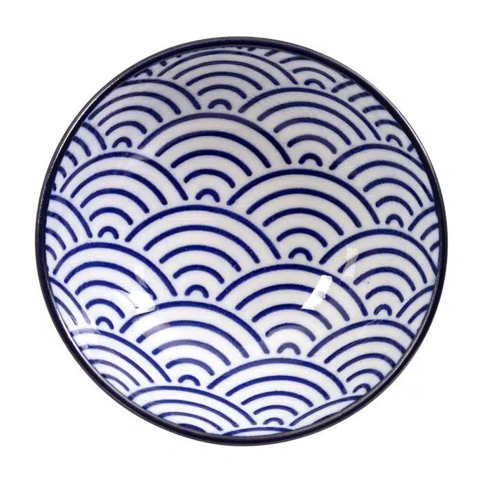 Blue / White Wave Sauce Dish - Nippon Blue - 9,5 x 3 cm