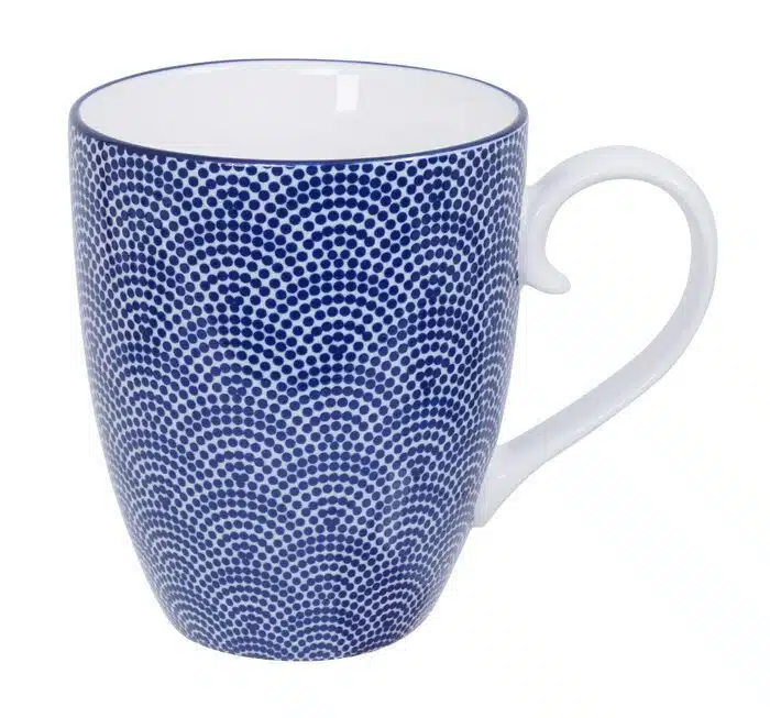 Blue / White Mug Dots - Nippon Blue - 8.5 x 10.2 cm 380 ml