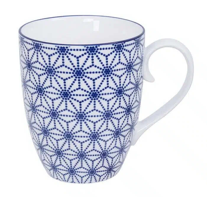 Blue / White Mug Star - Nippon Blue - 8.5 x 10.2 cm 380 ml