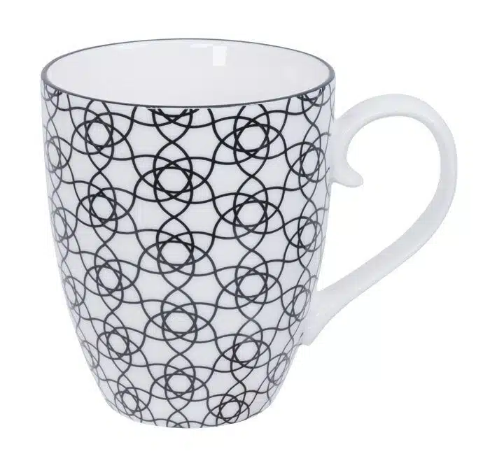 Black / White Cup Stripes - Nippon Black - 8.5 x 10.2 cm 380 ml