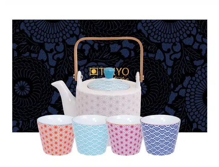 Colorful tea set - Star Wave - Set of 5 pieces - 800ml