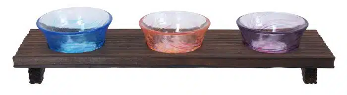 Glass Sake set - Set of 3 pieces - 7,4 x 4,5 cm 70 ml