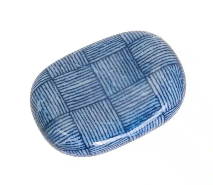 Blue chopsticks holder - 3 x 4.5 cm
