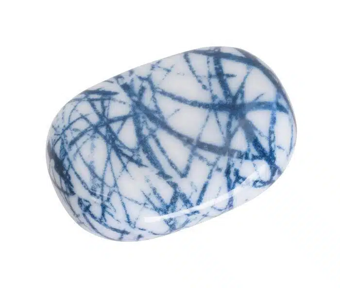 Blue chopsticks holder - 3 x 4.5 cm