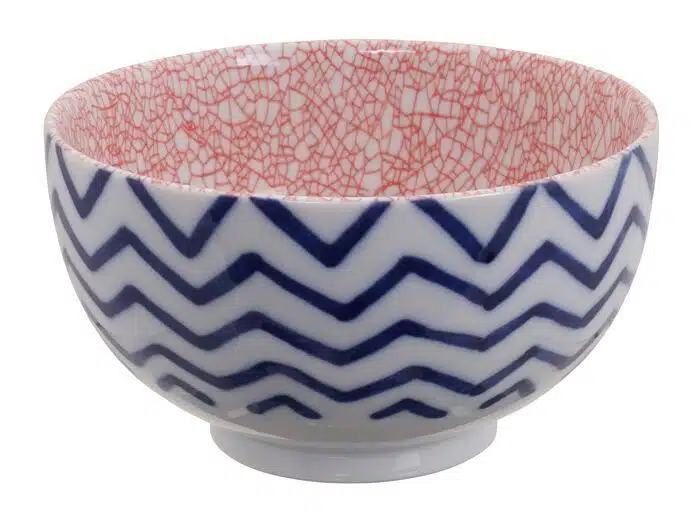 Blue / Red Bowl - Mixed Bowls - 13.2 x 7.4 cm 500 ml