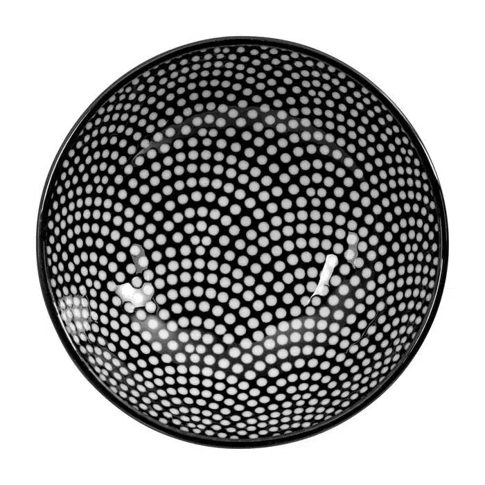 Black / White Plate Dots - Nippon Black - 9,5 x 3 cm
