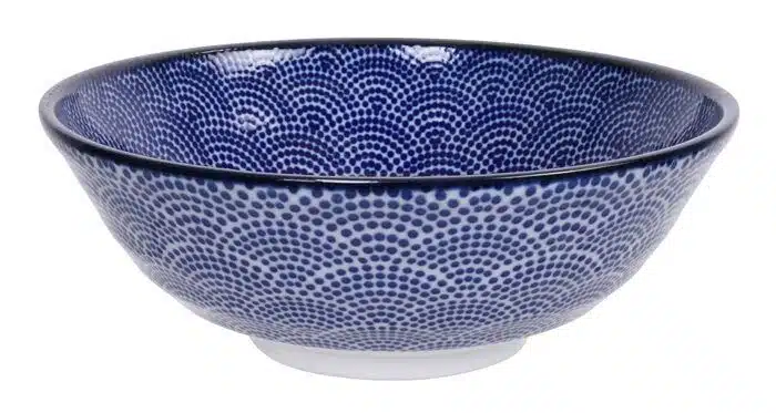 Blue / White Bowl Dots - Nippon Blue Waves - 21 x 7.8 cm 1000 ml