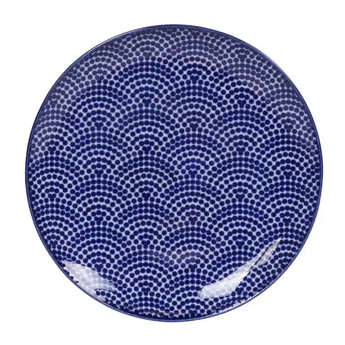Blue / White Plate Dots - Nippon Blue - 16 x 2 cm