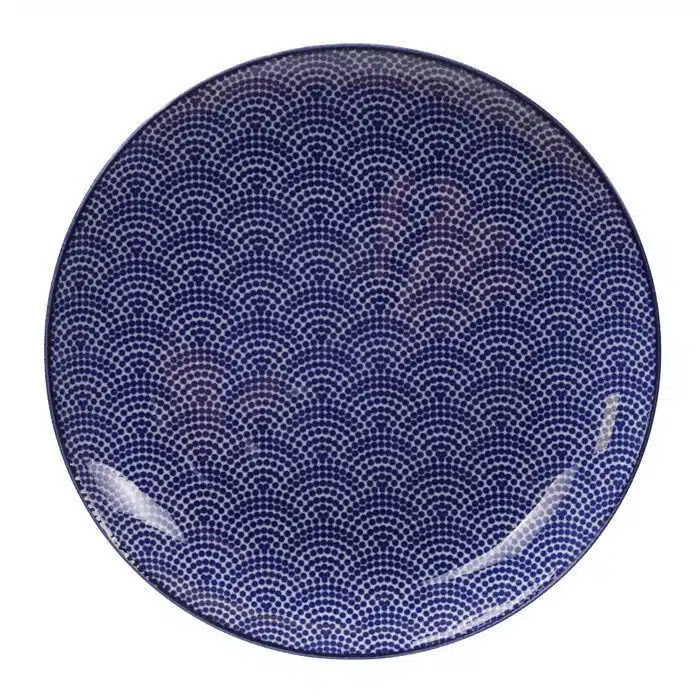 Blue / White Plate Dots - Nippon Blue - 25,7 x 3 cm
