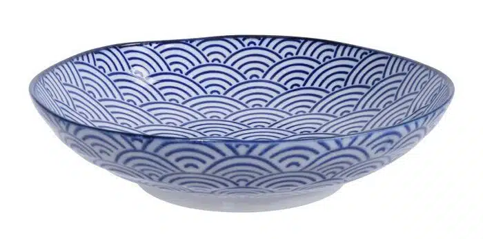 Blue / White Plate Waves - Nippon Blue - 21 x 5.2 cm