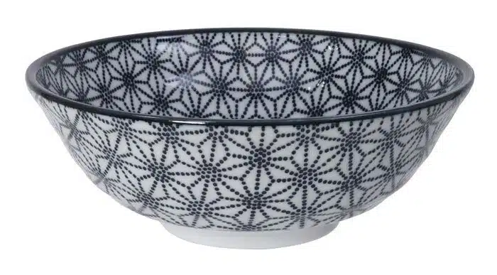 Black / White Bowl Star - Nippon Black - 21 x 7.8 cm 1100ml