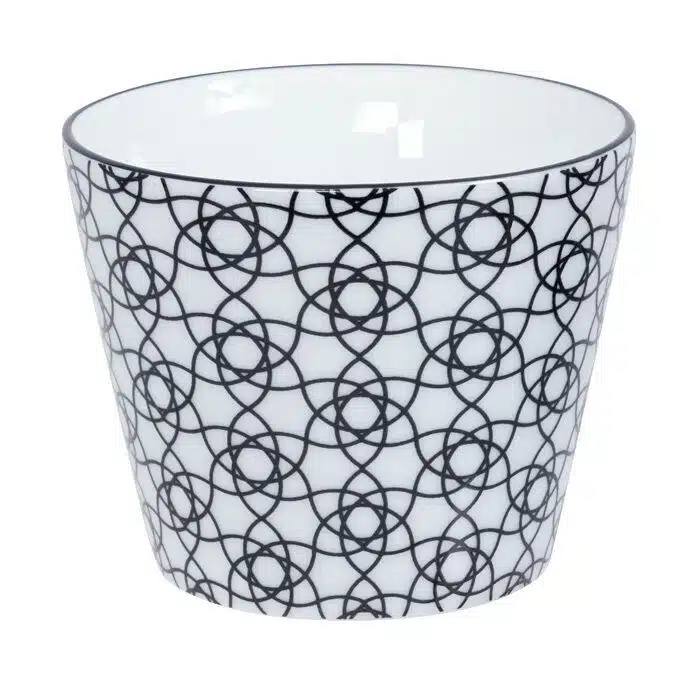 Black / White Espresso Cup Stripes - Nippon Black - 8.3 x 6.5 cm 180 m
