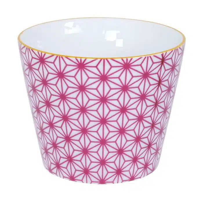 Pink / White Mug - Star Wave - 8,3 x 6,5 cm 180 ml