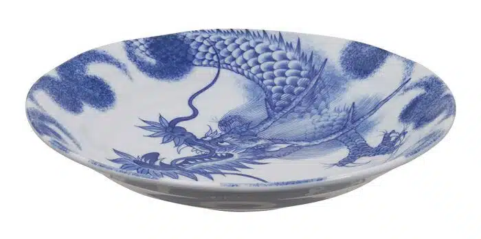 Blue Plate - Dragon - 25.3 x 5.2 cm