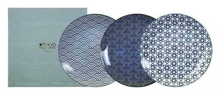 Black / White Plate Set - Nippon Black - 3-Piece Set - 20,6 x 2,2 cm