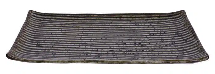 Green rectangular serving plate - Large plates - 23.8 x 15 cm