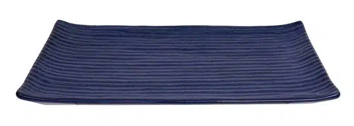 Blue rectangular serving plate - Large plates - 23.8 x 15 cm