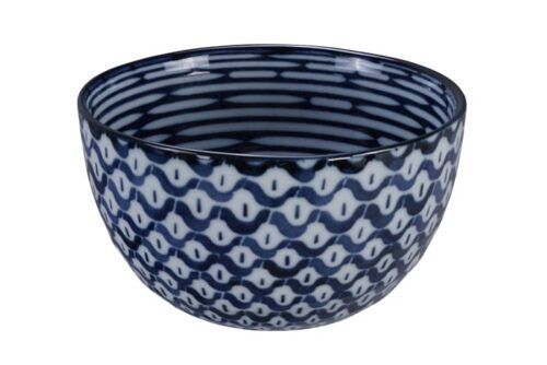 Tokyo Design Studio - Mixed Bowls - Blauw/Witte Kom - 15 x 8,5cm 750ml