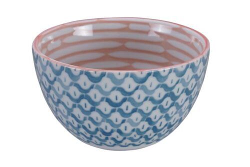 Tokyo Design Studio - Mixed Bowls - Blauw/Roze Kom - 12.7 x 7 cm 500ml