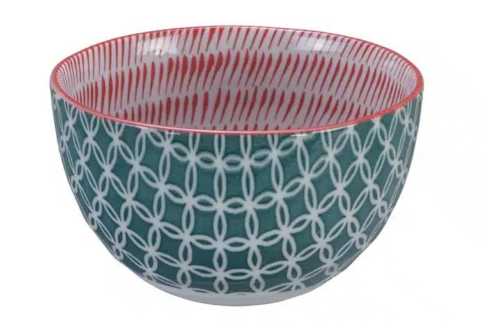 Green / Red Bowl - Mixed Bowls - 15 x 8.5 cm 750 ml