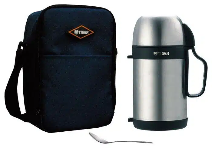 Silver jug ​​with bag and spoon - Tiger - 15.5 x 10.8 x 19.8 cm 700 ml