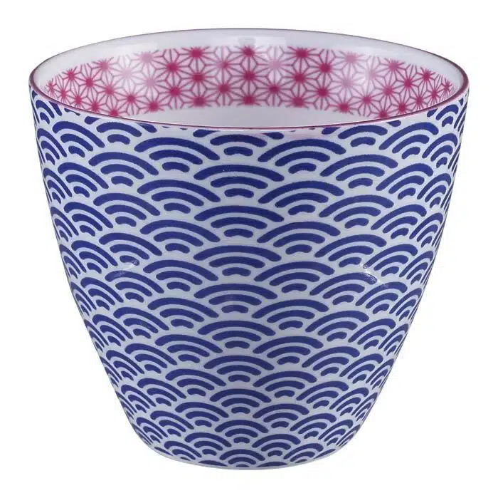 Blue / White Teacup - Star Wave - 9,8 x 8,5 cm 350 ml