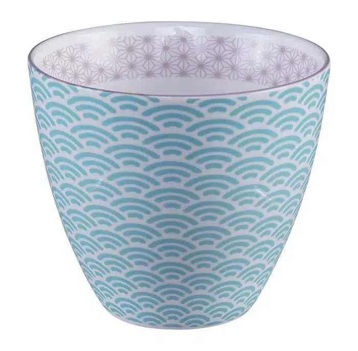 Blue / White Teacup - Star Wave - 9,8 x 8,5 cm 350 ml