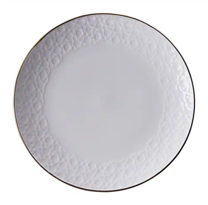 White / Golden Plate Stripes - Nippon White - 19cm