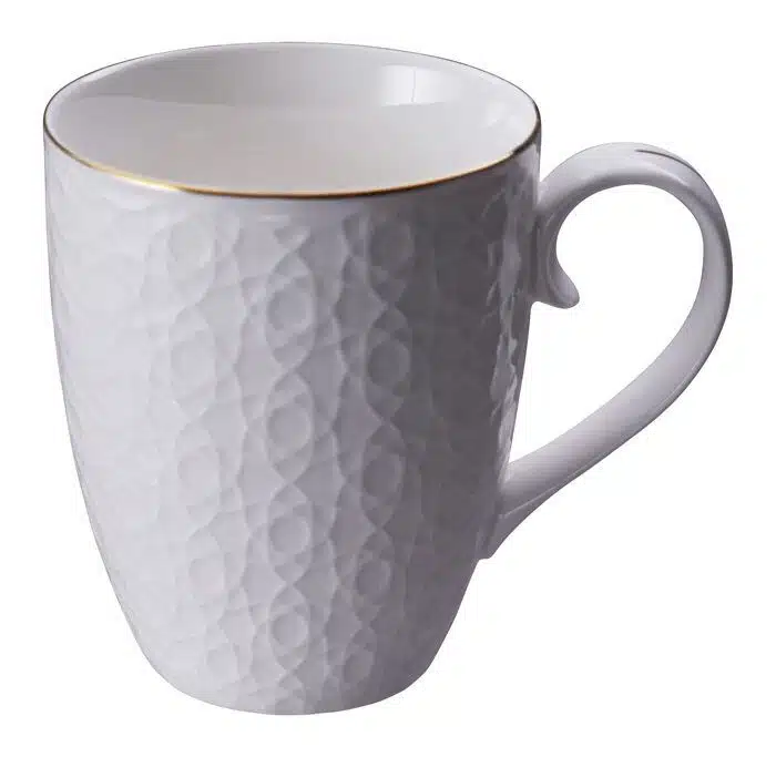 White / Golden Mug Strip - Nippon White - 8.5 x 10.2 cm 380 ml