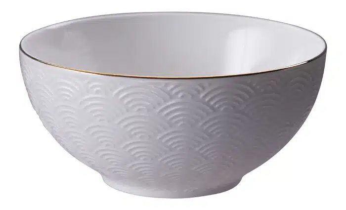 White / Golden Shell Waves - Nippon White - 15 x 7 cm 550 ml