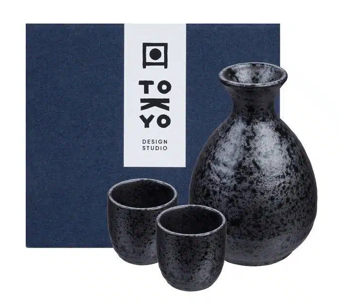 Matte Black Sakeset - Tetsu Kessho Matte - Set of 3 pieces