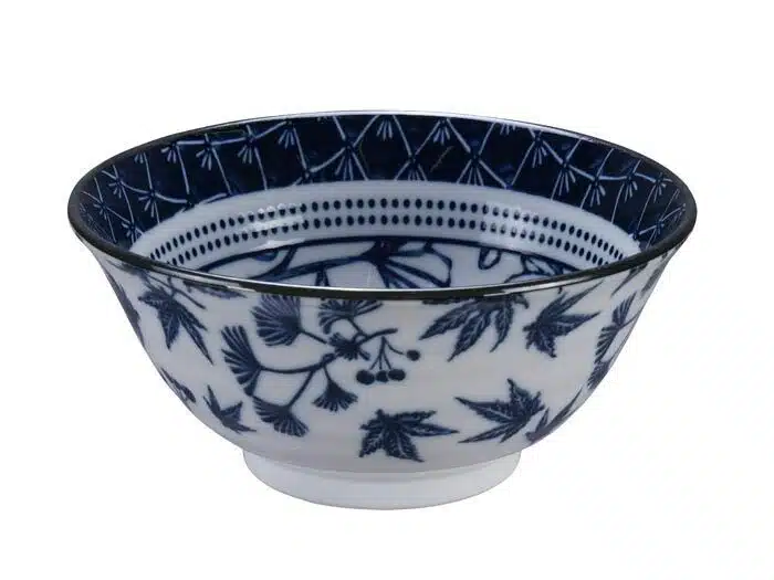 Blue / White Ginko Bowl - Flora Japonica - 14,8 x 7 cm 500 ml