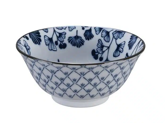 Blue / White Bowl Maple - Flora Japonica - 14,8 x 7 cm 500 ml