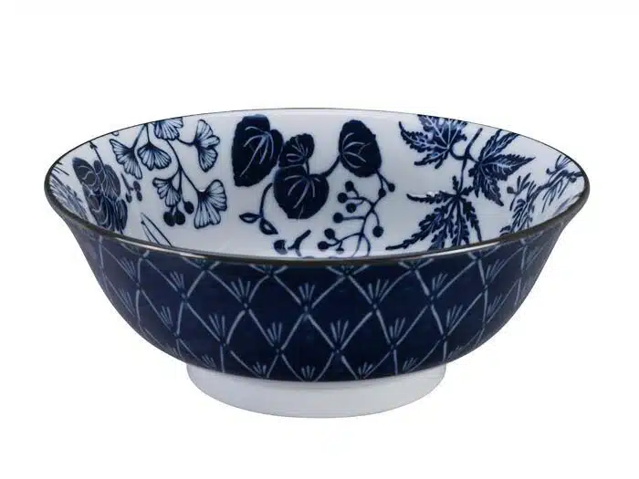 Blue / White Bowl Crane - Flora Japonica - 20.3 x 8 cm 1000 ml