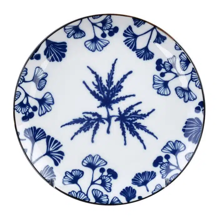 Blue / White Plate Maple - Flora Japonica - 20,6 x 2,2 cm