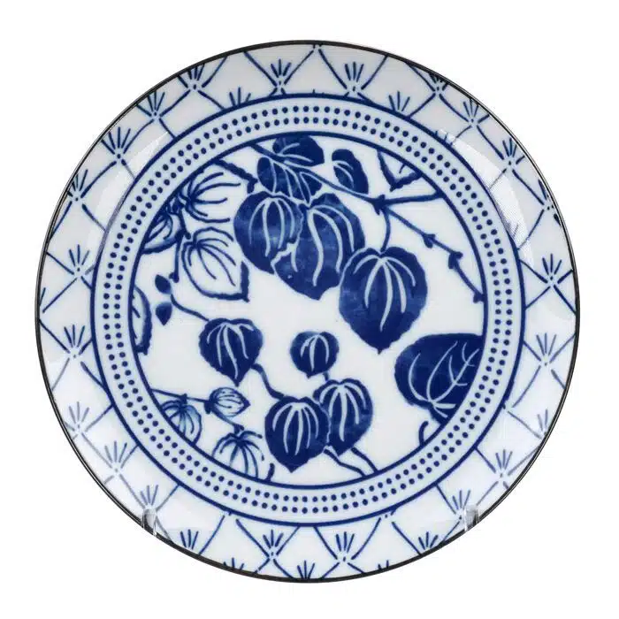 Blue / White Plate Ivy - Flora Japonica - 20,6 x 2,2 cm