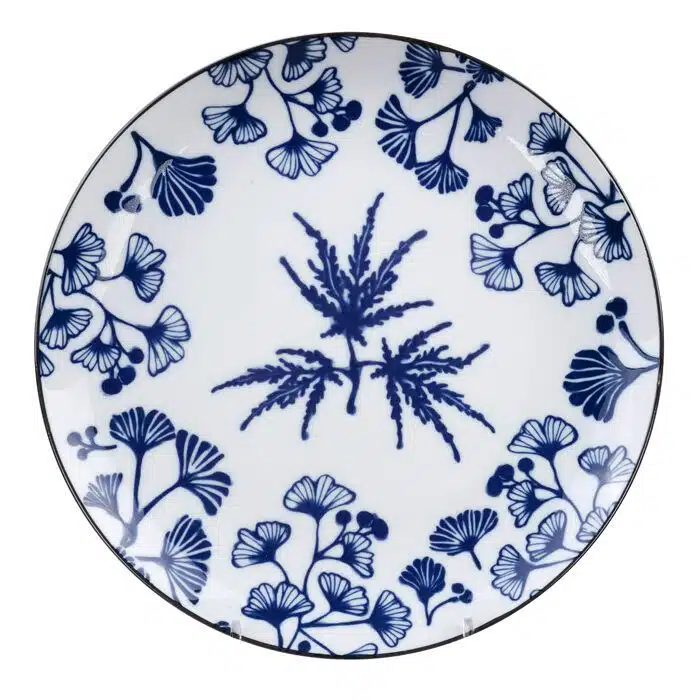 Blue / White Plate Ivy - Flora Japonica - 25.7x3cm